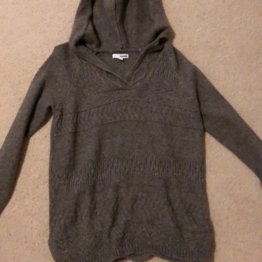 Brown hooded sweater